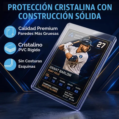 Vista 3 de Premium Seamless 20PT - 360PT - Cargadores superiores gruesos para tarjetas Soporte para tarjetas de carga superior, fundas para tarjetas
