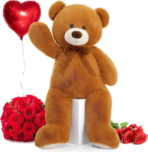 Vista 14 de MorisMos Oso de Peluche Gigante Animal de Peluche 3 pies, 36 pulgadas, Oso de Peluche Grande para Decoración de Baby Shower, Animal de Peluche