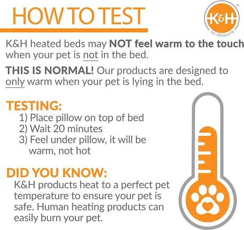 Vista 4 de K&H Pet Products - Cama térmica para mascotas con calefacción
