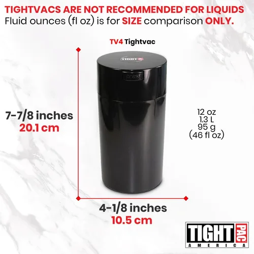 Vista 7 de Tightpac America, Inc. Tightvac - Contenedor de almacenamiento sellado al vacío de 3 a 12 onzas
