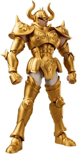 Vista 3 de Blokees Saint Seiya Champion Class 06 Taurus Aldebaran Model Bundle Pre-Painted 140-Piece Model Kit, 15 Cm Assembled, 46 Articulation Points