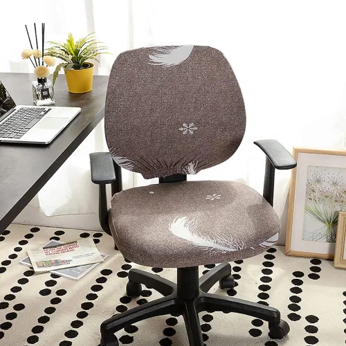 Vista 13 de LINGXIYA Fundas de asiento extraíbles y lavables, fundas elásticas para silla de juegos de computadora, funda de silla dividida con dobladillo