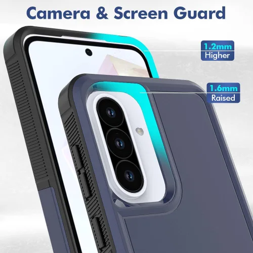 Vista 271 de Jeylly Compatible con Samsung Galaxy A22 5G Funda, Funda Samsung A22 5G con 2pcs protectores de pantalla de vidrio templado
