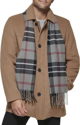 Vista 3 de Dockers Abrigo Weston de mezcla de lana con bufanda para hombre (regular y grande y alto)