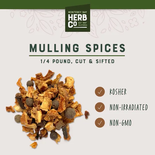 Vista 2 de Especias tradicionales para calentar, por Herb Co, mezcla de especias para vino caliente, sidra de manzana, té, vino y apoyo inmunológico, 1/4 lb