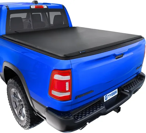 Vista 12 de Tyger Auto T1 Cubierta suave enrollable para caja de camioneta compatible con Dodge Ram 1500 2009-2018 y Classic 2019-2025, caja de 5 pies 7