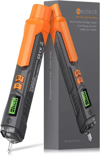 Vista 11 de Probador de voltaje Neoteck 12-1000V AC pluma de probador eléctrico con linterna LED