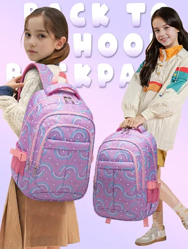 Vista 35 de BLUEFAIRY - Mochilas para niños y niñas, escuela primaria, jardín de niños