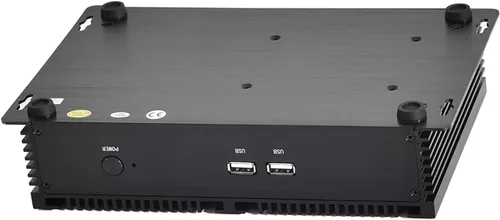 Vista 4 de KINGDEL NC3000 Mini computadora industrial, Mini PC sin ventilador, CPU Core i5, 8 GB de RAM, SSD de 512 GB, 3280x2000, 2xCOM RS232, HD, VGA