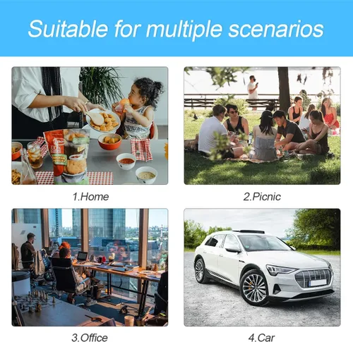 Vista 5 de 8sanlione Caja de almacenamiento para maletero de coche con tapa, patrón de pata de gallo, organizador de almacenamiento plegable de gran capacidad