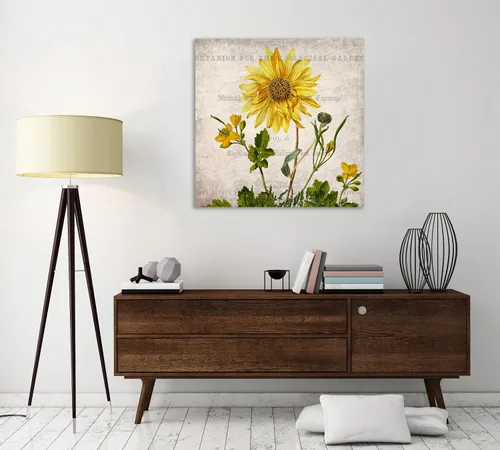 Vista 4 de Jaxson Rea "Vintage Floral 2" Gallery Wrapped Canvas by Kimberly Allen, 12" x 12