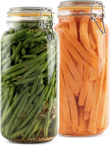 Vista 13 de Tarro de vidrio con tapa hermética 16 oz