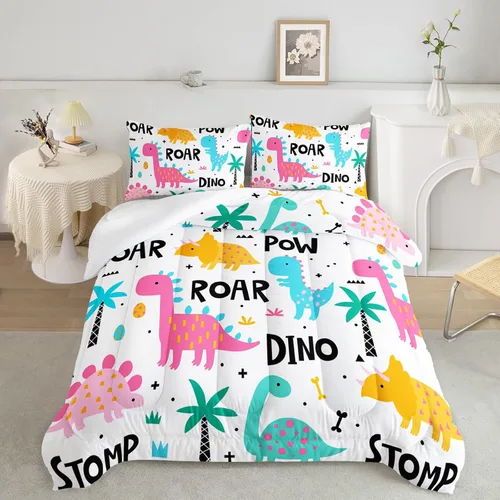 Vista 25 de Axolotl - Juego de ropa de cama para niños con diseño de gatos de dibujos animados tamaño individual, juego de edredón con líneas degradadas y lindo