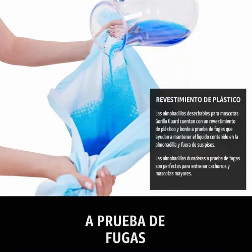 Vista 3 de Almohadillas desechables para cachorros Gorilla Guard, 150 unidades de 28x34 pulgadas, almohadillas de 5 capas para orina de perros, almohadilla