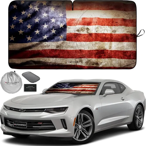 Vista 88 de Parasol de Parabrisas de Una Pieza - Parasol Cromado Líquido Plegable para Ventana Delantera de Auto para Carros SUV Camión - Protector Visor