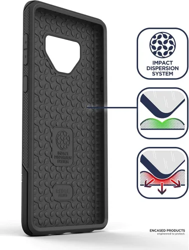 Vista 3 de ENCASED Rebel Armor - Carcasa para Samsung Galaxy Note 9 (protección contra impactos Mil-Spec), color negro