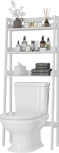 Vista 9 de UTEX Almacenamiento sobre el inodoro, estantes de baño de 3 niveles sobre el inodoro, organizador de baño detrás del inodoro (espresso)