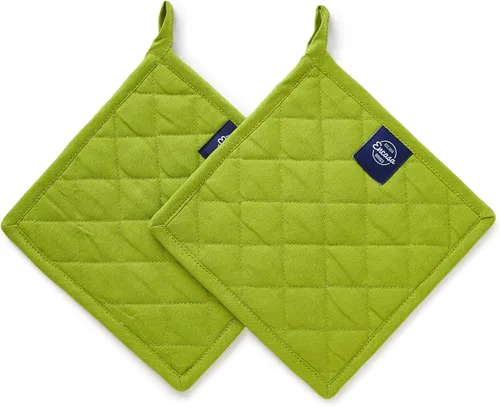 Vista 17 de Encasa XO Soportes para ollas, almohadillas acolchadas para cocina, 8 x 8 Azul escocés