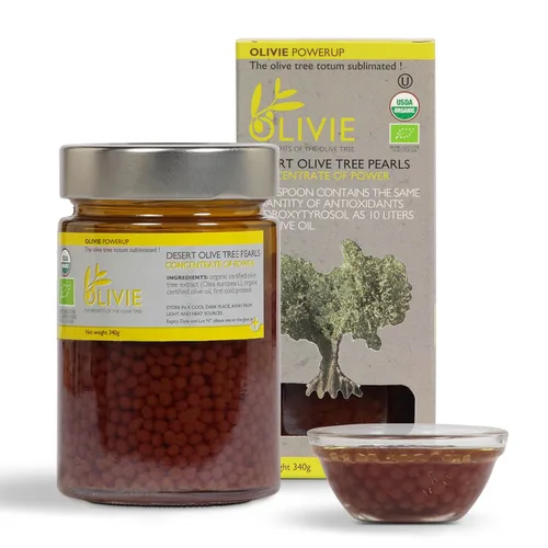 Vista 12 de OLIVIE, Cápsulas de extracto de hoja de olivo orgánico, perlas PowerUp de OLIVIE, suplemento de hidroxitirosol, polifenoles antioxidantes, apoyo