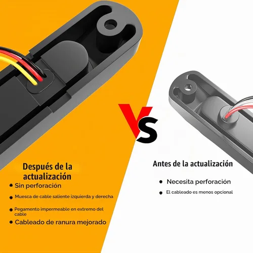 Vista 3 de PSEQT Luces LED de identificación de remolque de 10 pulgadas, barra de luces LED ámbar de señal de giro, luces de marcador trasero, tira