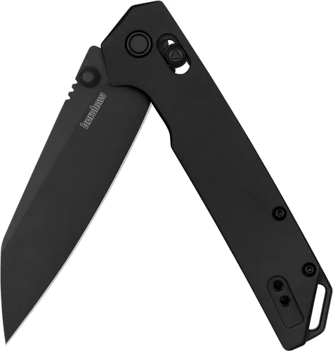 Vista 11 de Kershaw Iridium Reverse Tanto - Cuchillo de bolsillo plegable, elegante hoja de acero D2 de 3.4 pulgadas, mecanismo de bloqueo DuraLock, mango