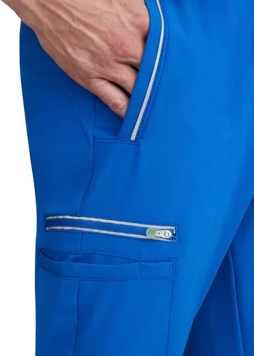 Vista 4 de Healing Hands 6 Pocket Mens Scrubs Pant HH360 9171 Noah Cargo Scrub Pant for Men Full Elastic with Drawstring