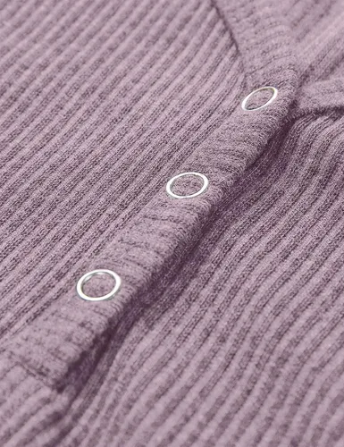 Vista 7 de TECREW Camisetas sin mangas con cuello en V para mujer, estilo casual, acanaladas, con botones, Henley
