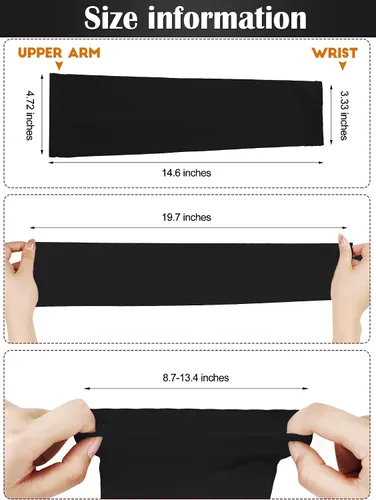 Vista 2 de Bememo 16 pares de mangas de brazo para hombres y mujeres, protección UV, mangas refrescantes para brazos, fundas para brazos