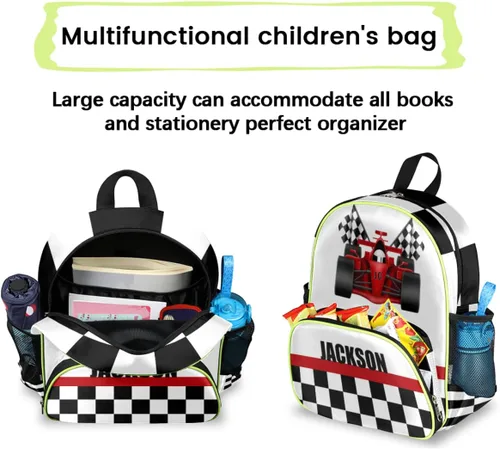 Vista 6 de Mochila personalizada para niños pequeños, mini mochilas personalizadas para preescolar, mochila escolar para niños y niñas, camión volquete, Opción