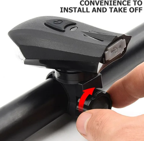 Vista 9 de Bike Light Set USB Rechargeable Front Headlight Red Rear Tail Light Cycling Safety Lamp Night Riding