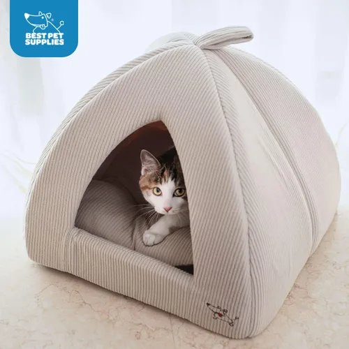 Vista 3 de Best Pet Supplies - Tienda de campaña para mascotas con cama suave para perros y gatos