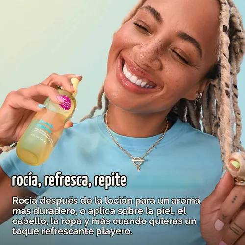 Vista 4 de eos Rocío corporal de cachemira, ondas de playa, brisa de coco y océano, niebla para el cabello y el cuerpo para mujeres, spray corporal
