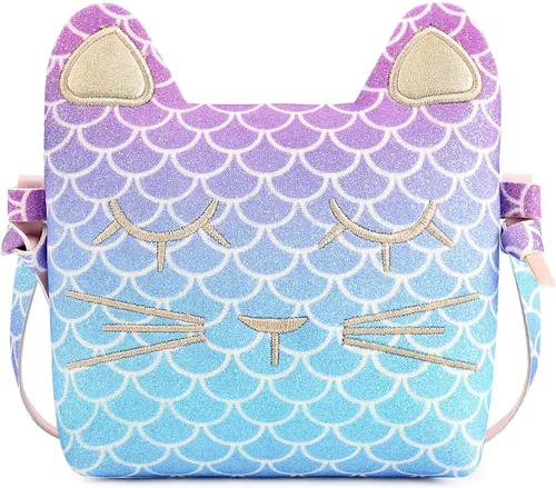 Vista 10 de Bolso de gato para niñas pequeñas, cartera tipo bandolera para niñas pequeñas, Negro