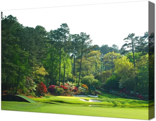 Vista 36 de chenchenArt Augusta - Arte de pared para campo de golf nacional Augusta, campo de golf de 12 hoyos, arte de pared para sala de estar, dormitorio