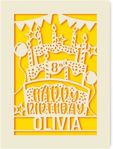 Vista 9 de howson london Tarjeta de cumpleaños personalizada, regalo de feliz cumpleaños para su niña, hija, niños, hijo, nieta, amiga, novia con sobre 12, 13