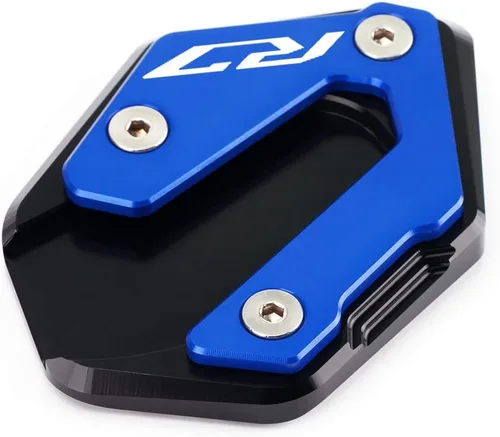 Vista 5 de Modeer Para YZF R7 2021-2023 2024 2025 extensión de soporte lateral de motocicleta Ampliar placa Pad yzf r7 yzfr7 r 7 Accesorios Color Azul