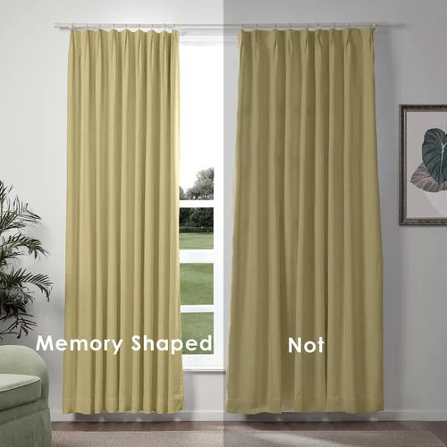 Vista 4 de TWOPAGES Cortinas plisadas opacas de 63 pulgadas de largo para ventanas pequeñas, cortinas opacas con aislamiento térmico para oscurecer