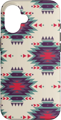 Vista 32 de Funda única con diseño azteca navajo rojo turquesa occidental para iPhone 17