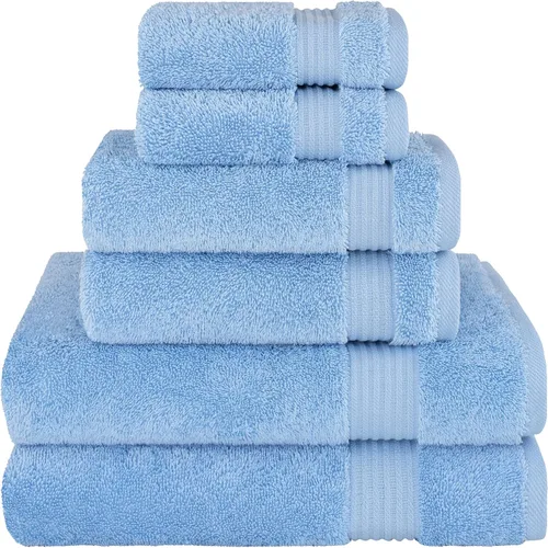 Vista 141 de Cotton Paradise Juego de 2 toallas turcas de 100 % algodón, suaves, absorbentes, de secado rápido, juego de 2 toallas de baño de 35 x 70 pulgadas