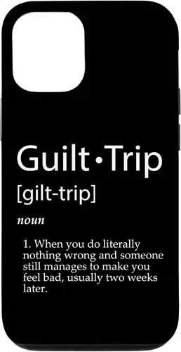 Vista 28 de Guilt Trip Definition Sarcastic Joke for Mean Adult Parents Case for iPhone 17