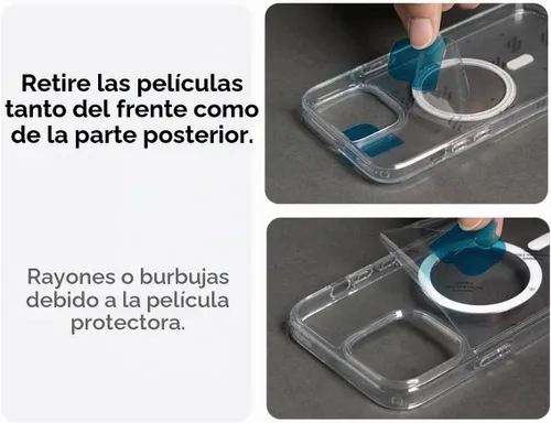 Vista 2 de oakxco Funda magnética transparente compatible con Magsafe, bonita funda delgada y transparente de poliuretano termoplástico no amarillenta, carcasa