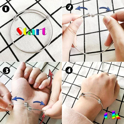Vista 2 de Pulseras de regalo de graduación para mujer, pulseras de San Valentín para niña, She Believed She Could So She Did (estilo B)