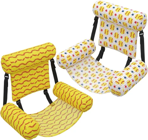 Vista 10 de Threehoney Paquete de 2 flotadores grandes para sillas de piscina para adultos, silla inflable de verano, silla flotante de agua, hamaca flotante