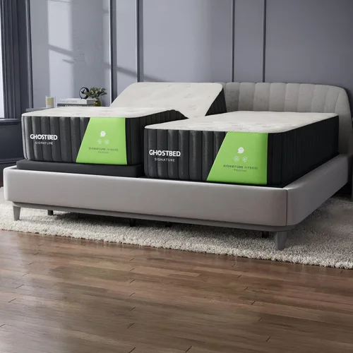 Vista 10 de GhostBed Signature Hybrid - Colchón individual de 12 pulgadas, espuma viscoelástica refrescante y cama híbrida de resortes interiores, comodidad