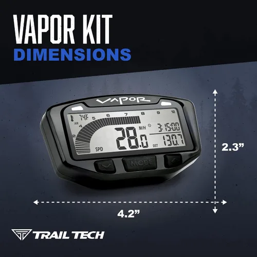 Vista 5 de Trail Tech 752-113 Kit de medidor de tacómetro de velocímetro digital de vapor, Suzuki SV650 1999-2017