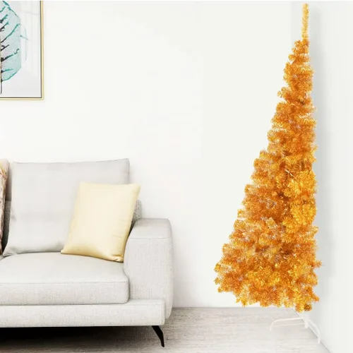 Vista 9 de Árbol de Navidad artificial, árbol de Navidad blanco, árbol de Navidad preiluminado, arbol de Navidad con Luces, con soporte, PVC negro de 8 pies