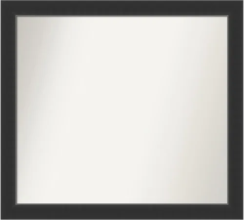 Vista 218 de Amanti Art Espejo personalizado, espejo de baño negro Astor, espejo de pared o espejo de tocador de baño sobre el fregadero (25 x 25 pulgadas)