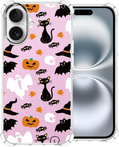 Vista 39 de Funda transparente de Halloween para Google 6a, con patrón de fantasma, funda protectora de TPU suave, delgada, a prueba de golpes, para niños