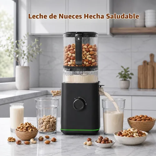 Vista 8 de AMZCHEF Exprimidor de prensa en frío, Juicer lento de alimentación Negro