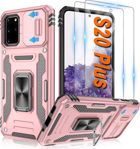 Vista 47 de Atump Funda para Motorola Moto G Play 2024 (4G) con [paquete de 2] protector de pantalla HD y cubierta para cámara deslizante, soporte de anillo